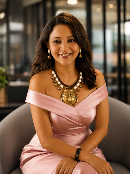 Priscilla Naga Tribal Necklace & Earrings  set
