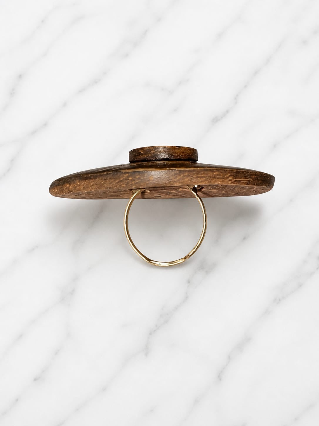 Hazel Coco Shell Finger Ring