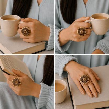 Jazzlyn Coco Shell Finger Ring
