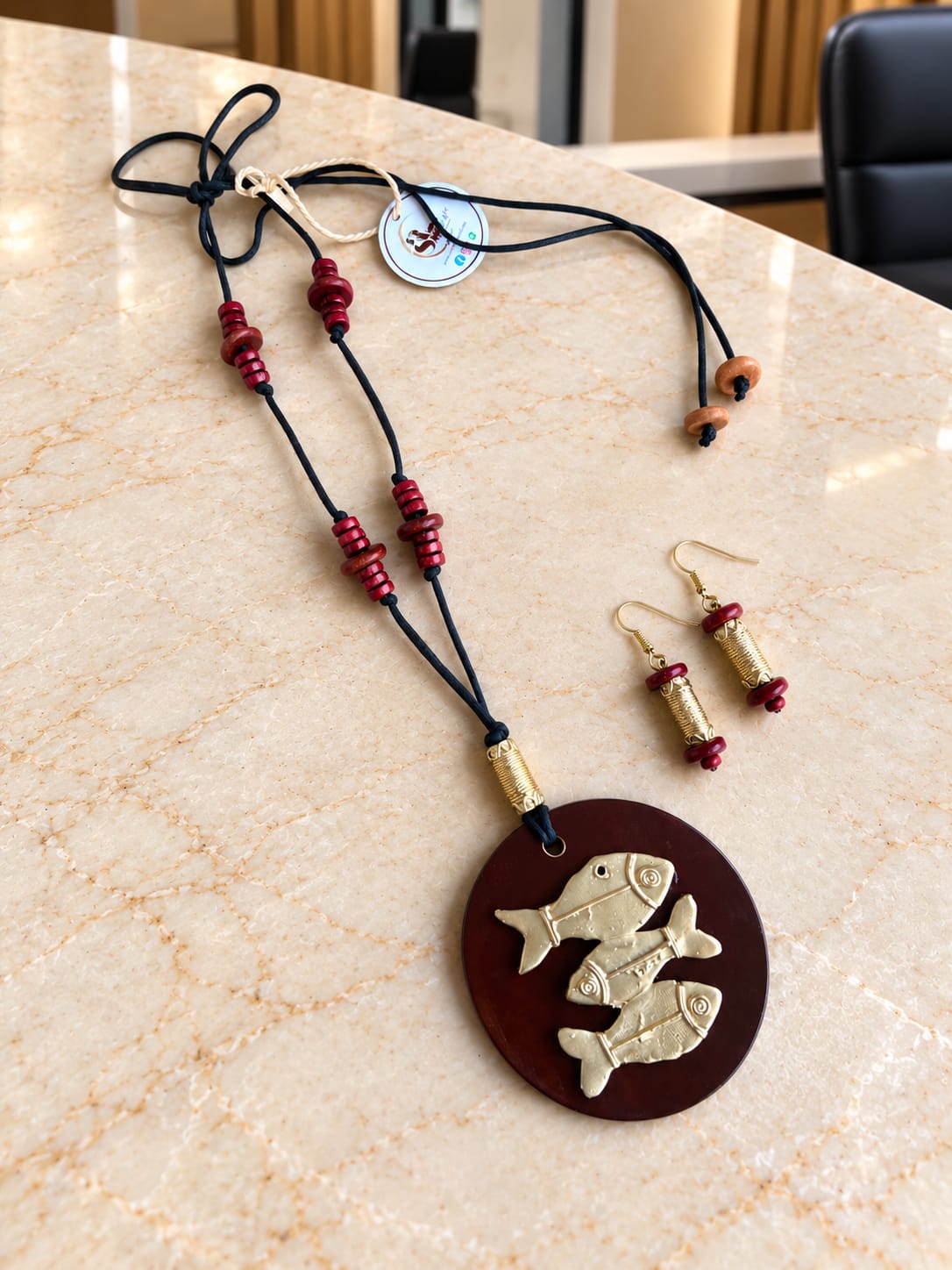 Sedna Dokra Necklace & Earrings Set