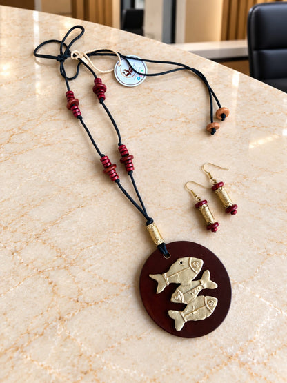 Sedna Dokra Necklace & Earrings Set