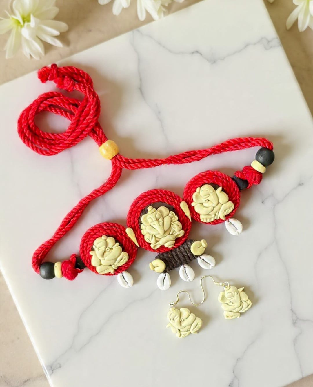 Siddhipriya Poly Ceramic Necklace & Earring set