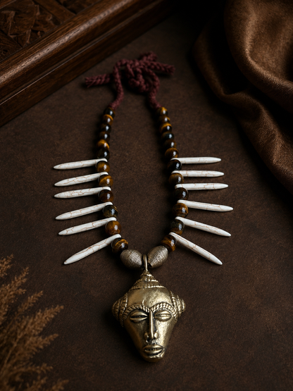 Suha Dokra Tribal Necklace & Earrings  set