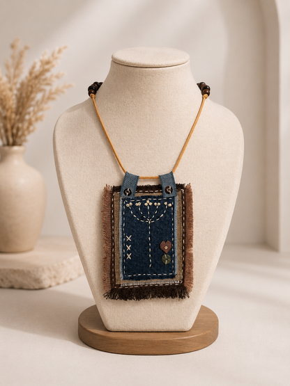 Stevie Denim Necklace
